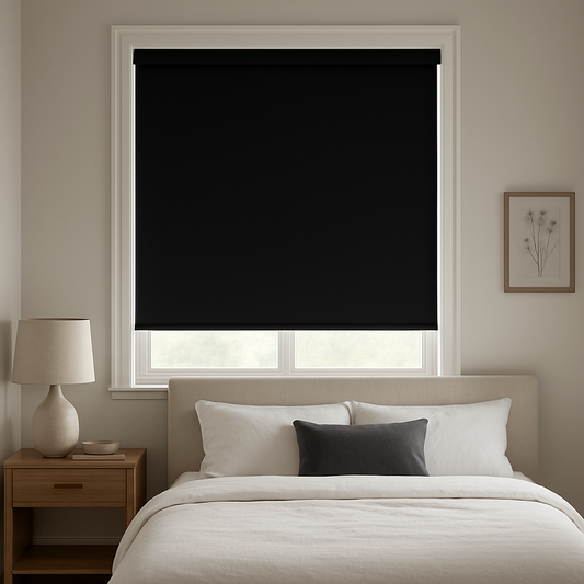 Matte Blackout Roller Shades